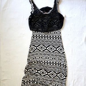 DONATED NWT Crochet Top Aztec Maxi Dress